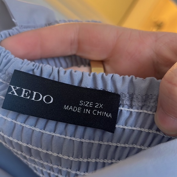 Love Of Romance French Blue Tie-Straps Ruffled Midi Dress NWT - Picture 7 of 10